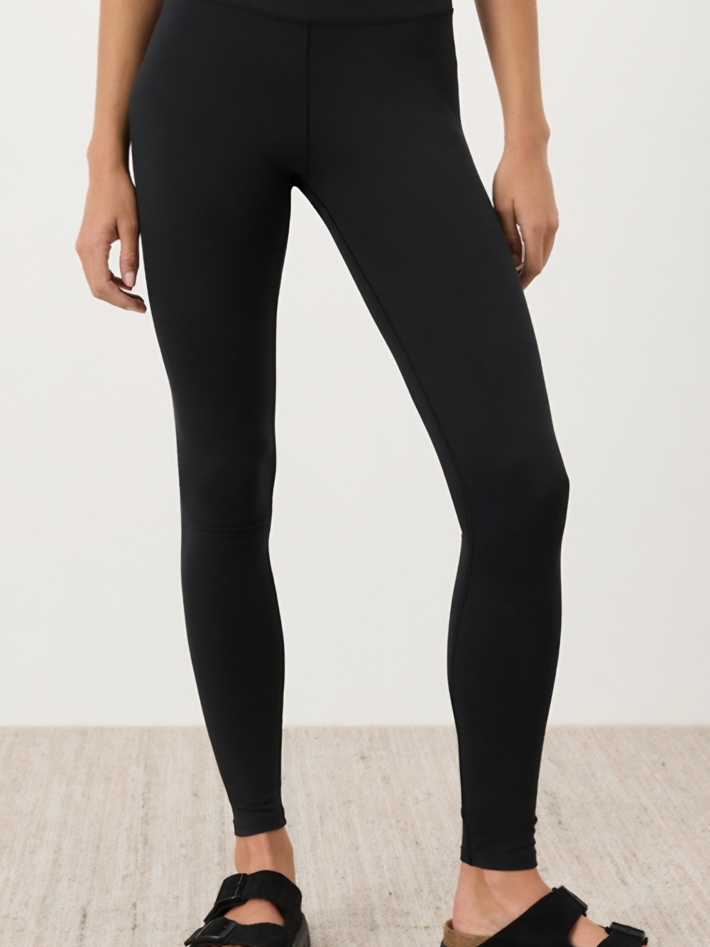High-Waist Black Performance Leggings - Picture 1 of 1